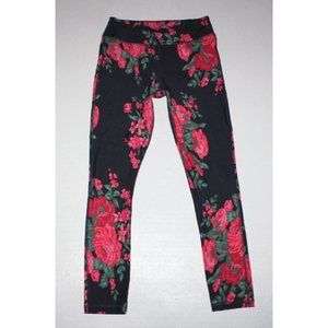 ALBION Women's Black Floral Leggings Size S